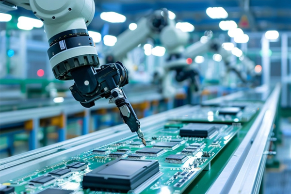 How a product assembly line works in a factory
